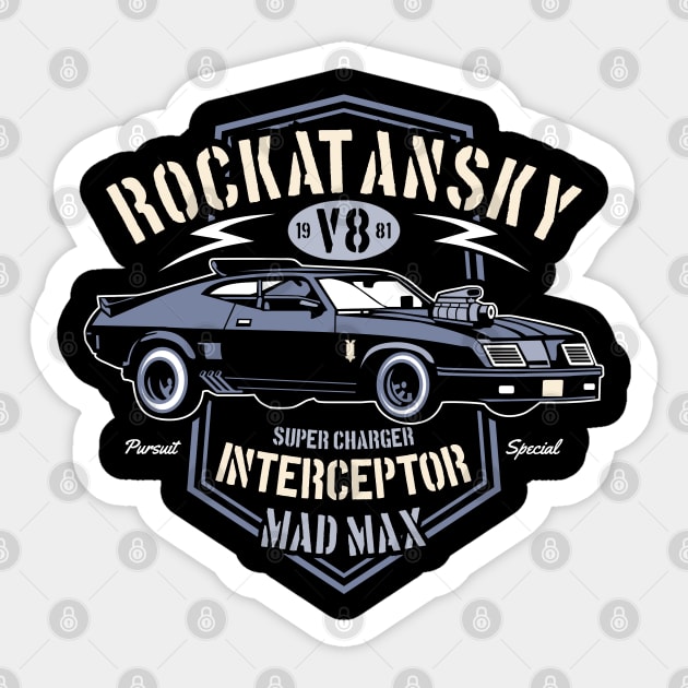 Mad Max V8 Sticker by OniSide